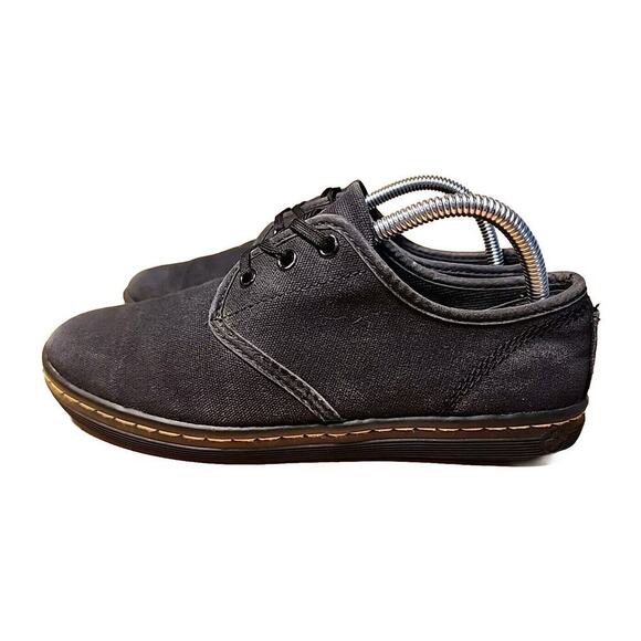 Doc Dr. Martens Black Canvas Soho Three Eye Lace Up Shoe Women's Sz 9 Sneakers - Picture 3 of 6